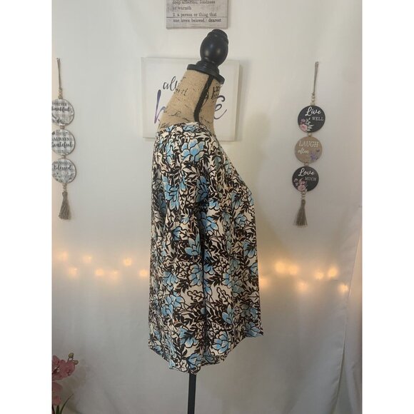 (B-40) 3/4 sleeves womens blouse floral size L MadisonGrey - Picture 5 of 9